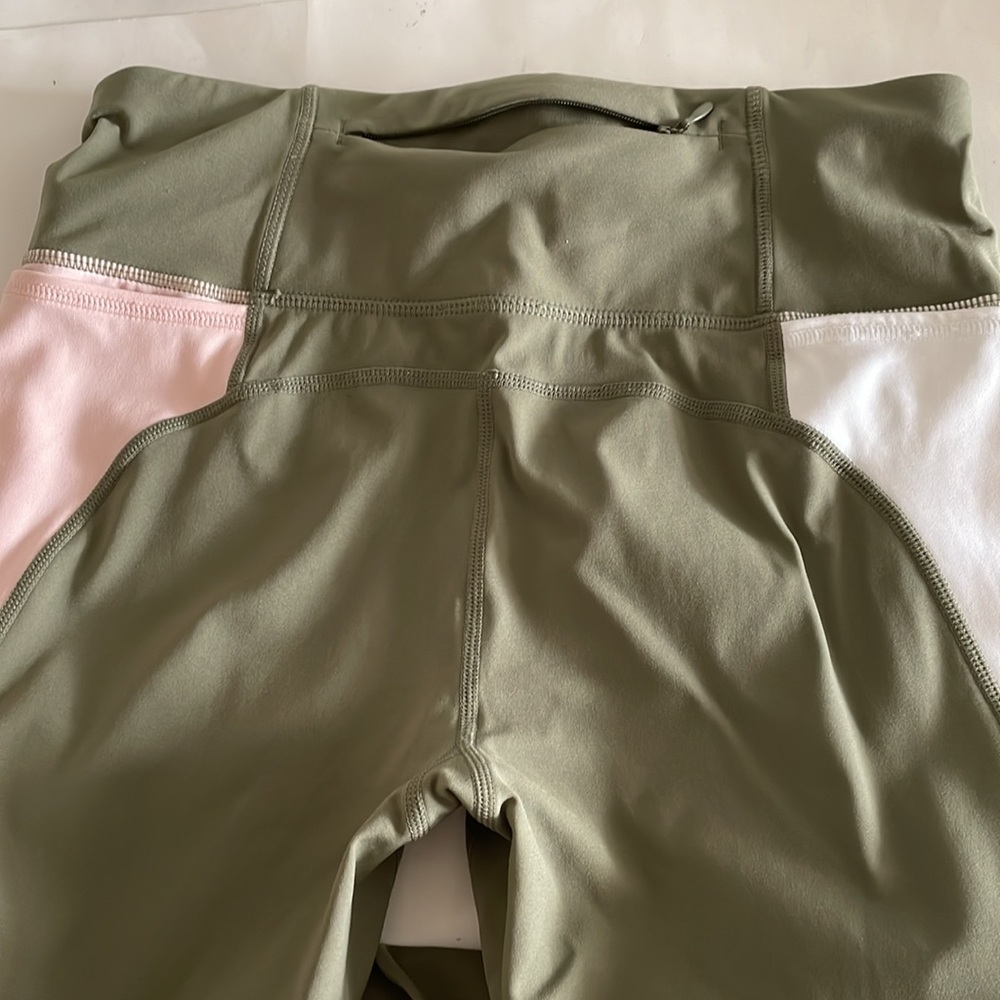 Sweaty Betty Power color block moss green workout full lenght leggings size S - Picture 9 of 9